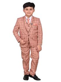 3 piece suits for boys 3 piece suit checkered suit(f)
