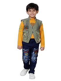 3 piece suit for boys dkgf 3 piece suit set with t-shirt trousers and beautiful