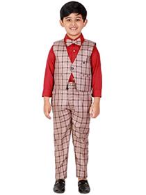 3 piece suit for boys kids wear suit set coat, pant, & shirt (a)