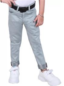 Jeans for kids boys slim high rise grey jeans(f)