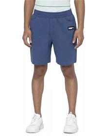 Solid men blue sports shorts (f)