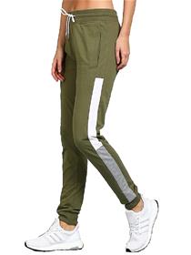 Trouser for women cotton off white solid (a)