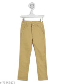 Kids boys premium khaki cotton solid trouser (my)