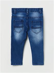 Boys blue heavy fade jeans