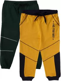 Track pant for boys  (multicolor, pack of 2)