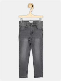 Boys slim mid rise grey jeans (f)