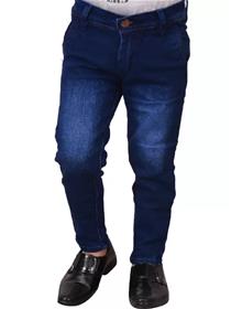 Boys slim mid rise dark blue jeans (f)