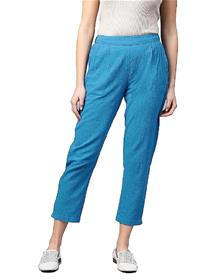Trouser for women  solid polyester blend  (a)