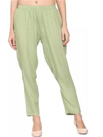 Women cotton rayon regular fit formal pant (f)