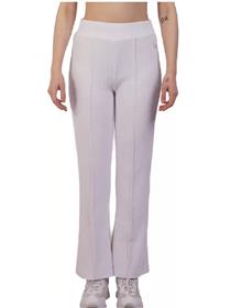 Formal pant for women regular fit women white cotton blend (f)