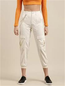 Formal pant for women beige viscose rayon pant  (f)