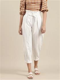 Formal pant for women white viscose rayon pant (f)