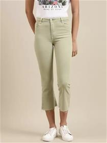 Formal pant for women fit green cotton blend pant (f)