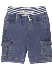 Half pant for boys casual solid pure cotton  (blue, pack of 1) (f)