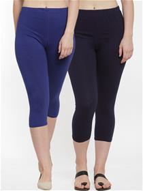 Leggings for women pack of 2 solid three-fourth length leggings,fancy,designer & party wear(m)
