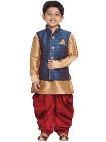 Modi jackets for boys cotton silk blend boys nehru modi jacket (a)