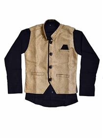 Modi jackets for boys gold kids shirt and modi jackets ethnic wear (a)