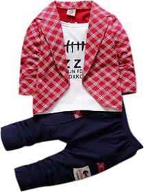 Boy casual shirt, waistcoat &  pant set (f)