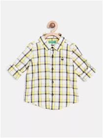 Boys regular fit checkered casual shirt (f)