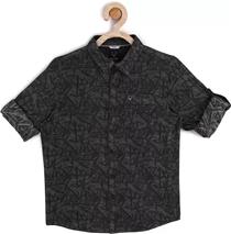 Boys regular fit printed button down collar casual shirt (f)