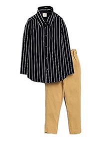 Shirt and khaki trouser pant clothing set for kids boys (a)