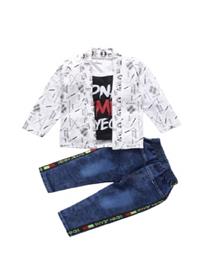 Shirt and pant set for kids shirazi kids boy's hosiery shirt denim pant with(a)