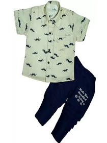 Shirt and pants set for kids boys casual shirt pant (a)