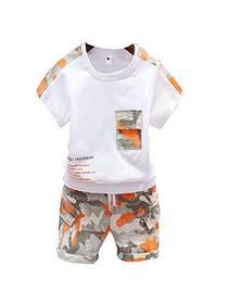 Shirt and pants set cotton printed t-shirt with shorts in white color  (a)