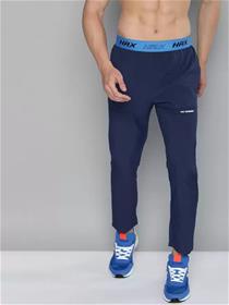 Track pants for men solid blue dress (f)