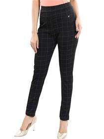 Trousers for women black polyester blend trousers