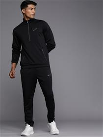Track pant for men nike black brand logo printed poly knit track suit (m)
