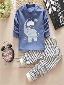 Tshirt sweatshirt joggers pyjama pant clothing set for baby boy (a)