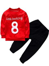 Boys for t- shirt and casual pants breez cotton clothing sets for baby boys  (a)