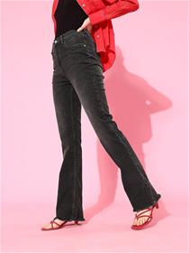 Jeans for women roadster stylish black high-rise bootcut stretchable (m)