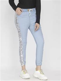Jeans for women jogger fit women blue jeans,fancy,designer,party wear (f)