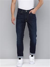 Men blue slim fit stretchable jeans (my)