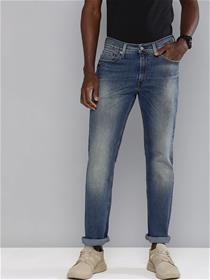 Men blue slim fit stretchable jeans (my)