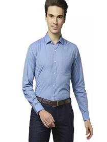 Shirt for men slim fit solid formal (f)
