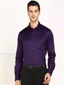 Men slim fit solid formal shirt (f)