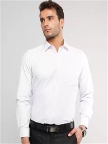 Men regular fit self design formal shirt (f)