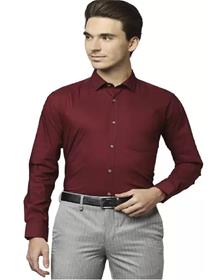 Shirt for men slim fit solid formal  (f)