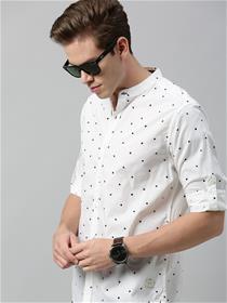 Shirt for men lifestyle men navy blue regular fit solid casual denim shirt (my)