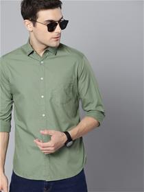 Shirt for men olive green slim fit casual shirt (my)