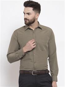 Shirt for men olive green slim fit formal shirt (my)