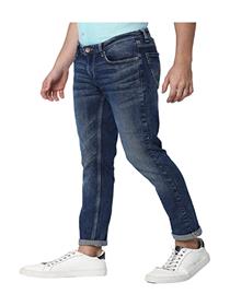 Jeans for men's skinny fit cotton jeans (a)