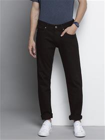 Men black relaxed straight fit jeans (my)