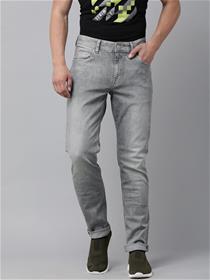 Jeans for men us polo grey slim fit tapered fit light stretchable jeans (my)