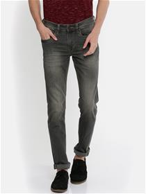 Men grey skinny fit clean look stretchable jeans (my)