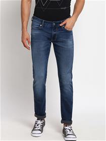 Jeans for men blue skinny fit low-rise light fade jeans (my)