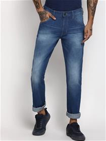 Jeans for men blue heavy fade stretchable regular fit jeans (my)